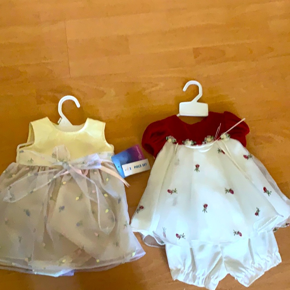 2 piece baby girl party dress set.